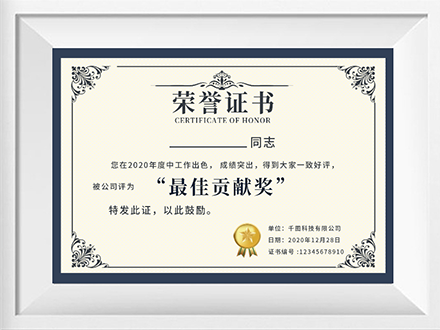 彩神(vll)荣誉证书一