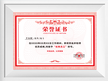 彩神(vll)荣誉证书六